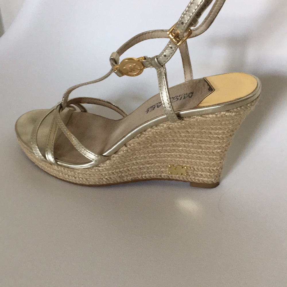 Michael Kors Kami Charm Gold Wedges